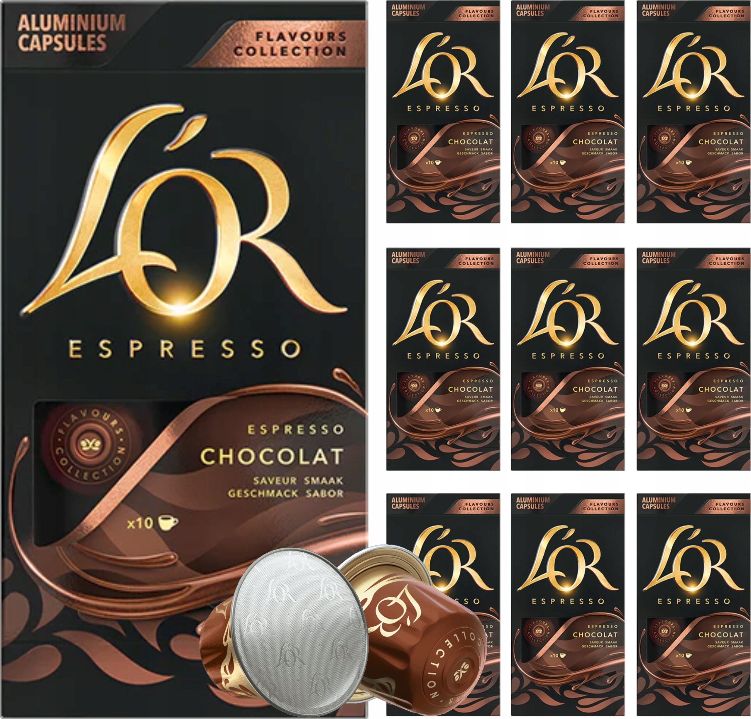 Levně Kapsle pro Nespresso Lor Espresso Chocolat 10x10