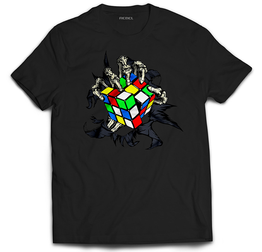 

Kostka Rubika T-shirt Grafika Śmieszne M