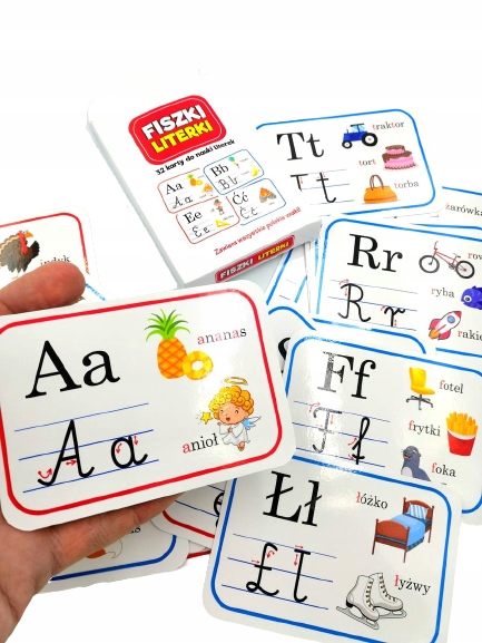 

Fiszki Litery Mini Plansze Edukacyjne (32 karty)