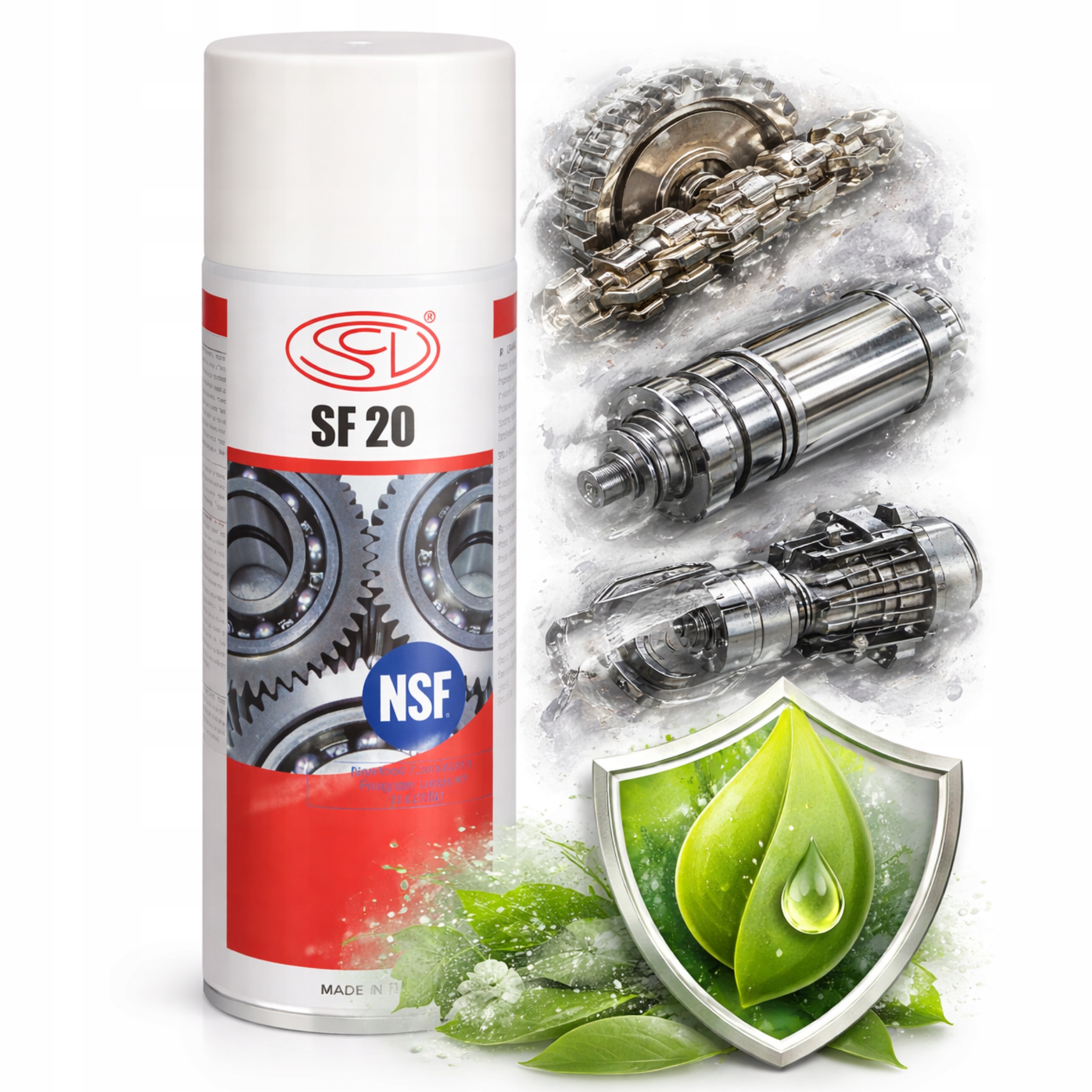 SMAR SPOŻYWCZY NSF H1 SPRAY DO ŁAŃCUCHA KÓŁ ZĘBATYCH MASZYN EKSPRESÓW 400ML