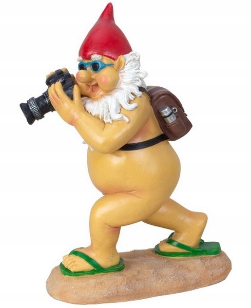 

Krasnal Nagi Fotograf figurka dekoracja ozdoba