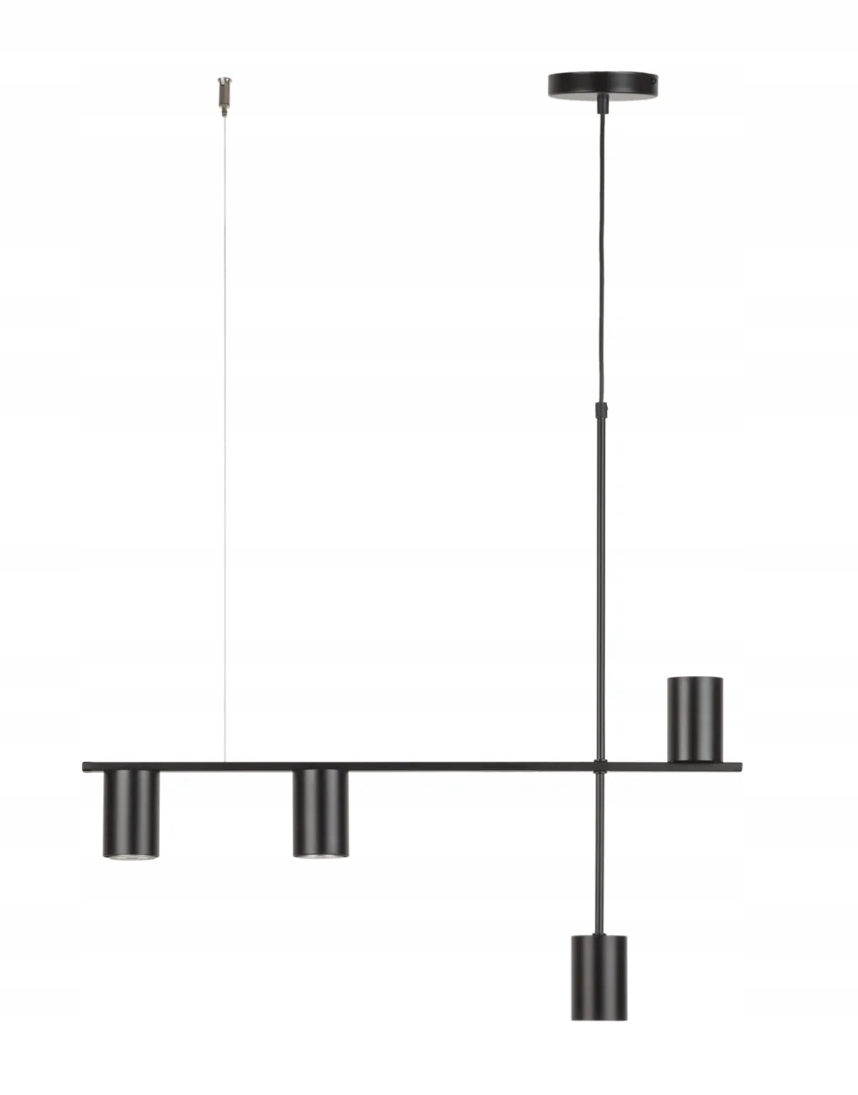 Závesná dekoratívna lampa čierna, moderná, 4 reflektory Sigma