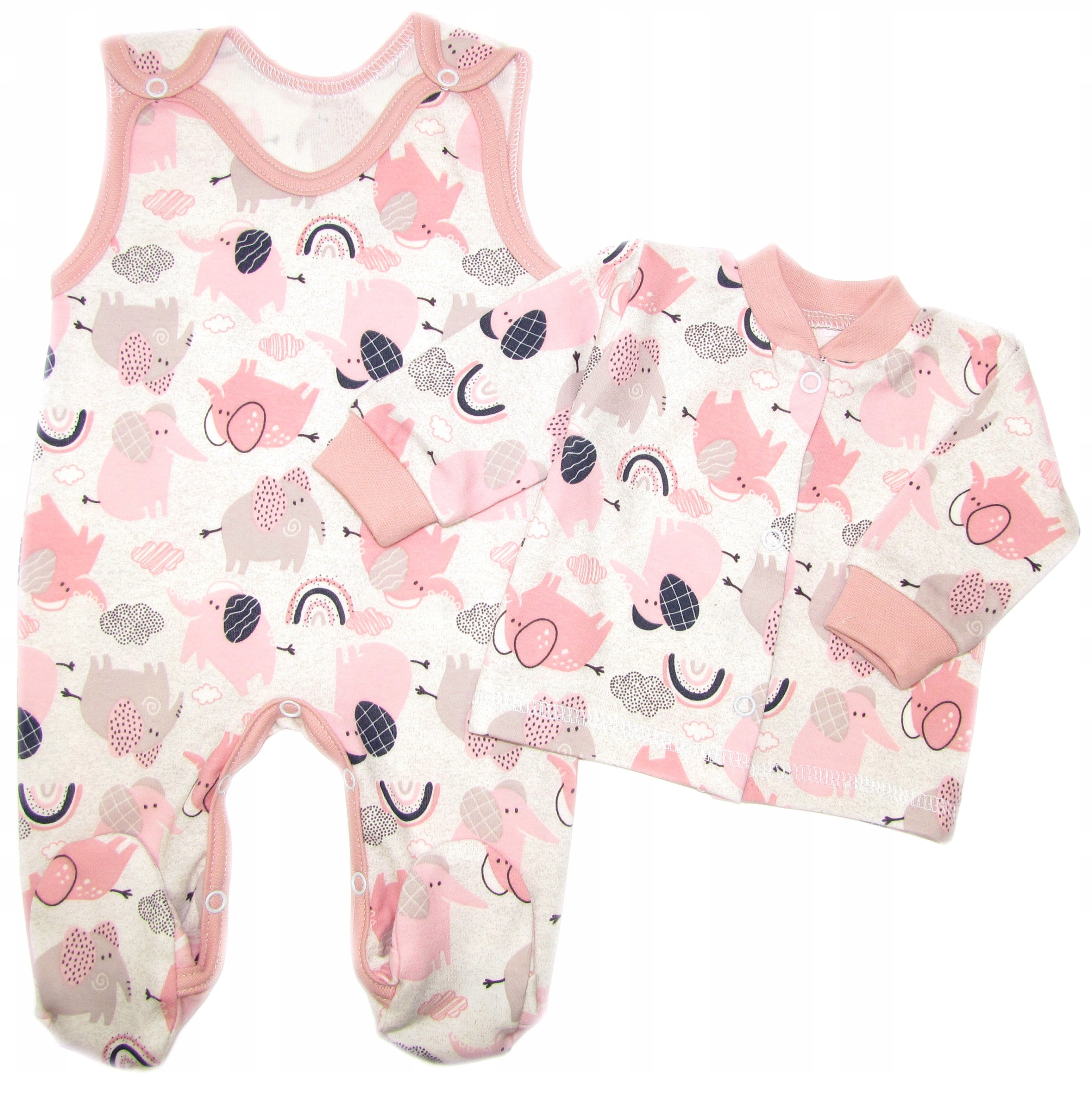 KOMPLET NIEMOWLĘCY ŚPIOCHY + KAFTANIK r.68 /77/