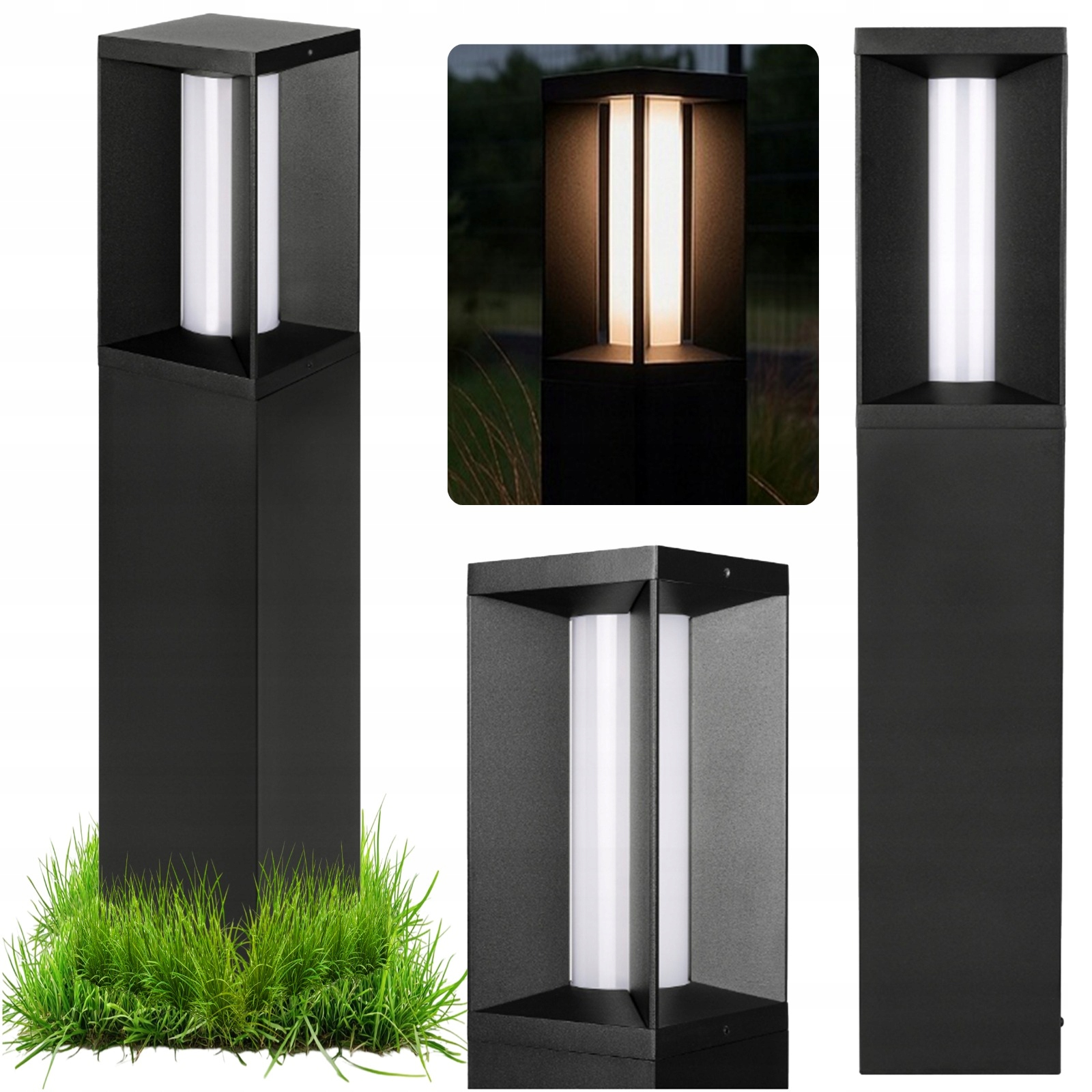 Led lampa Zahradní stojící sloupek 60 cm venkovní 4000K Led černá