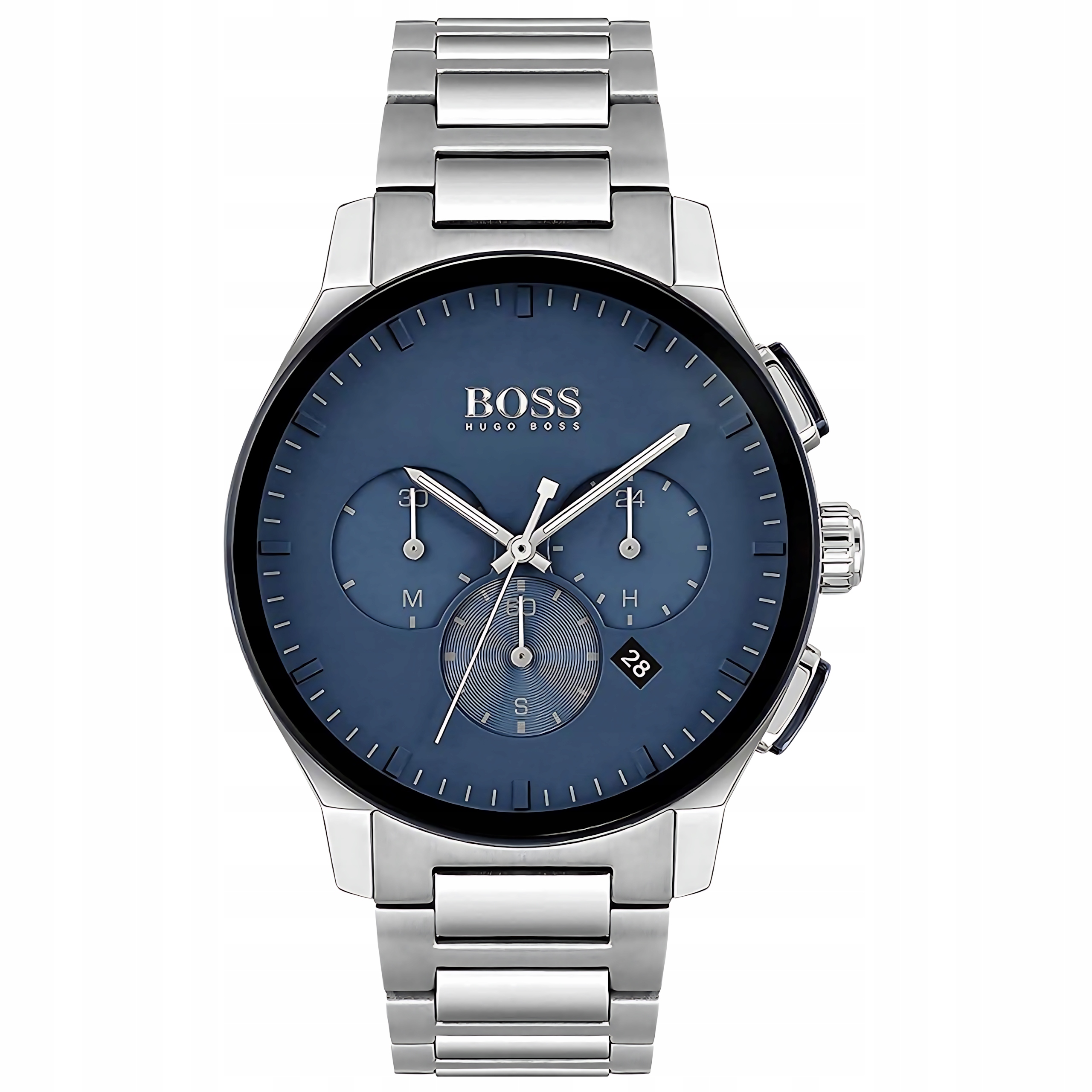 Pánské Hodinky Hugo Boss 1513763 Peak Chronograf 44 mm Mesh Silver WR30