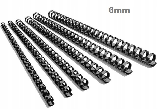 

Grzbiety do Bindowania 6mm do 25 kartek 25szt