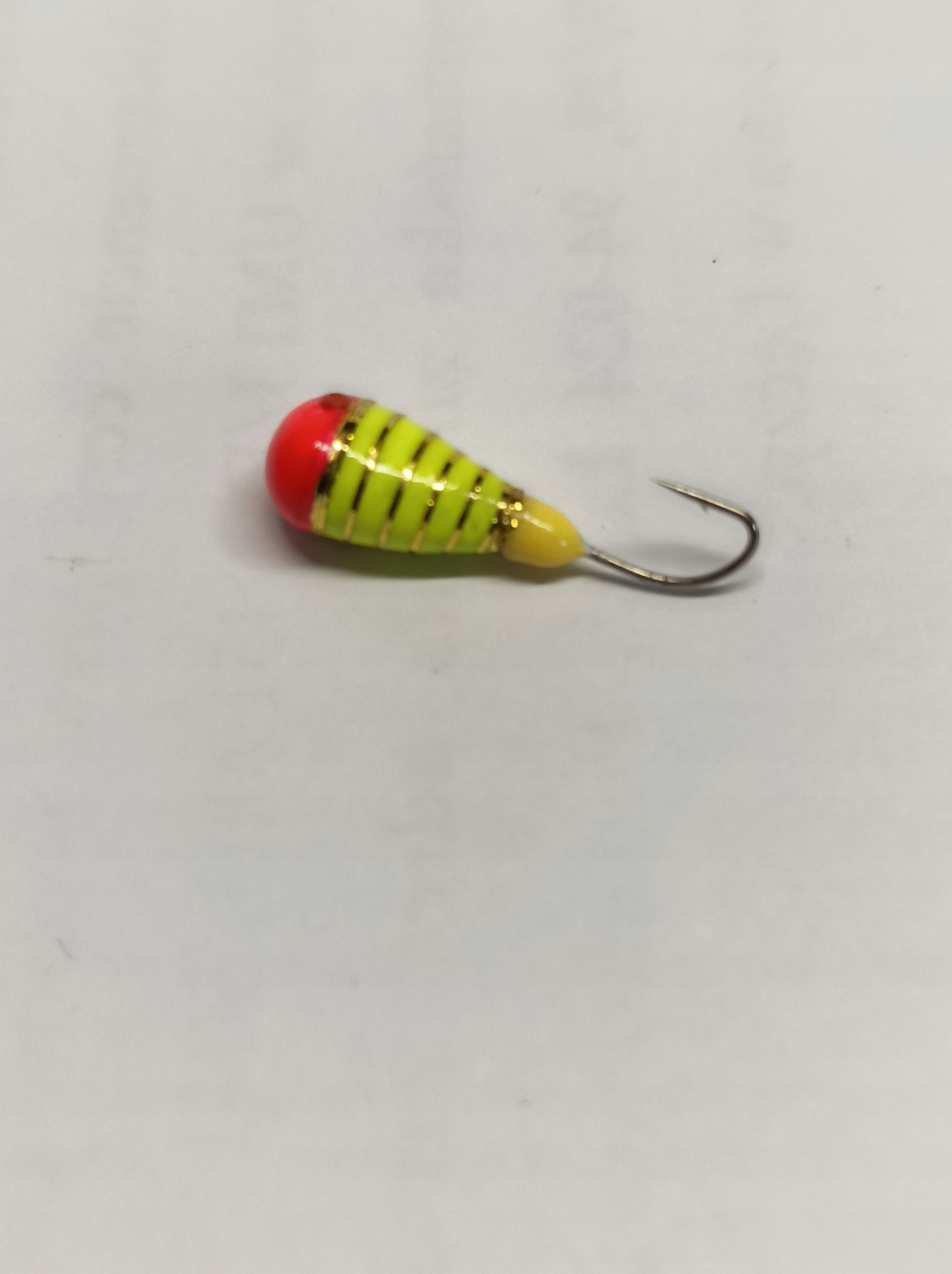 MORMYSZKA WOLFRAMOWA żółta/zł. paski 5,5mm 1,85g