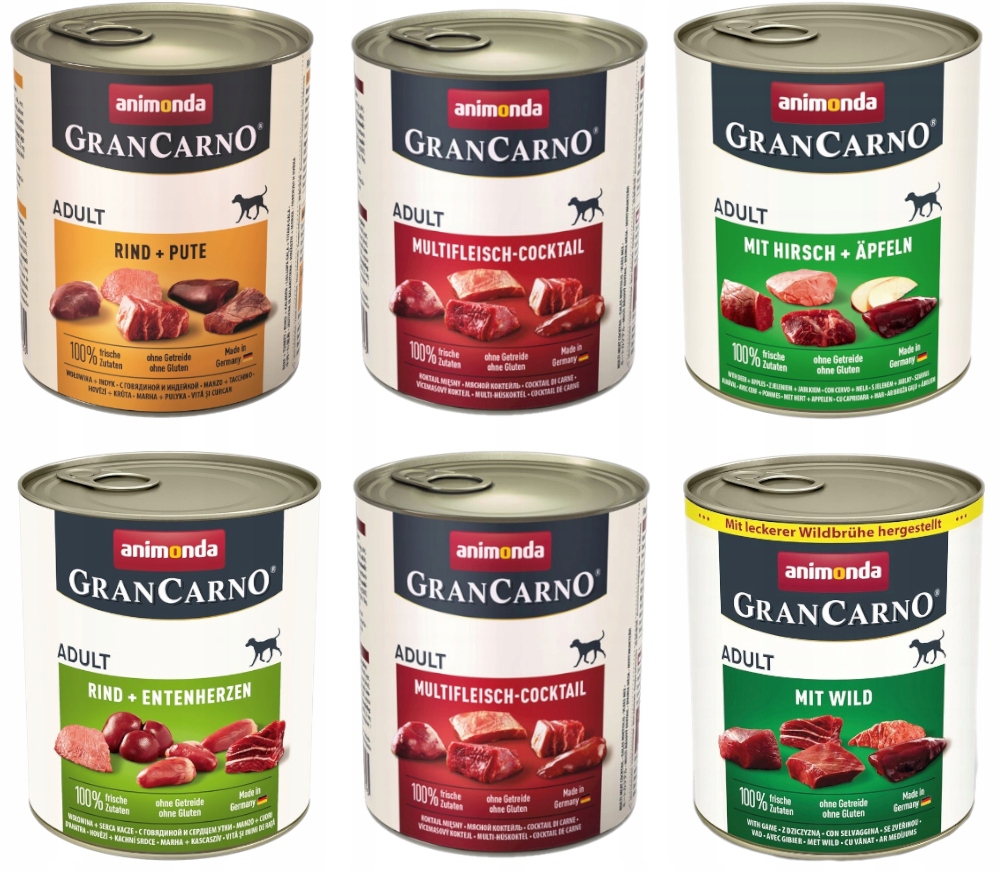 Levně Vlhké Krmivo pro psa Animonda GranCarno Adult mix chutí 6x800 g