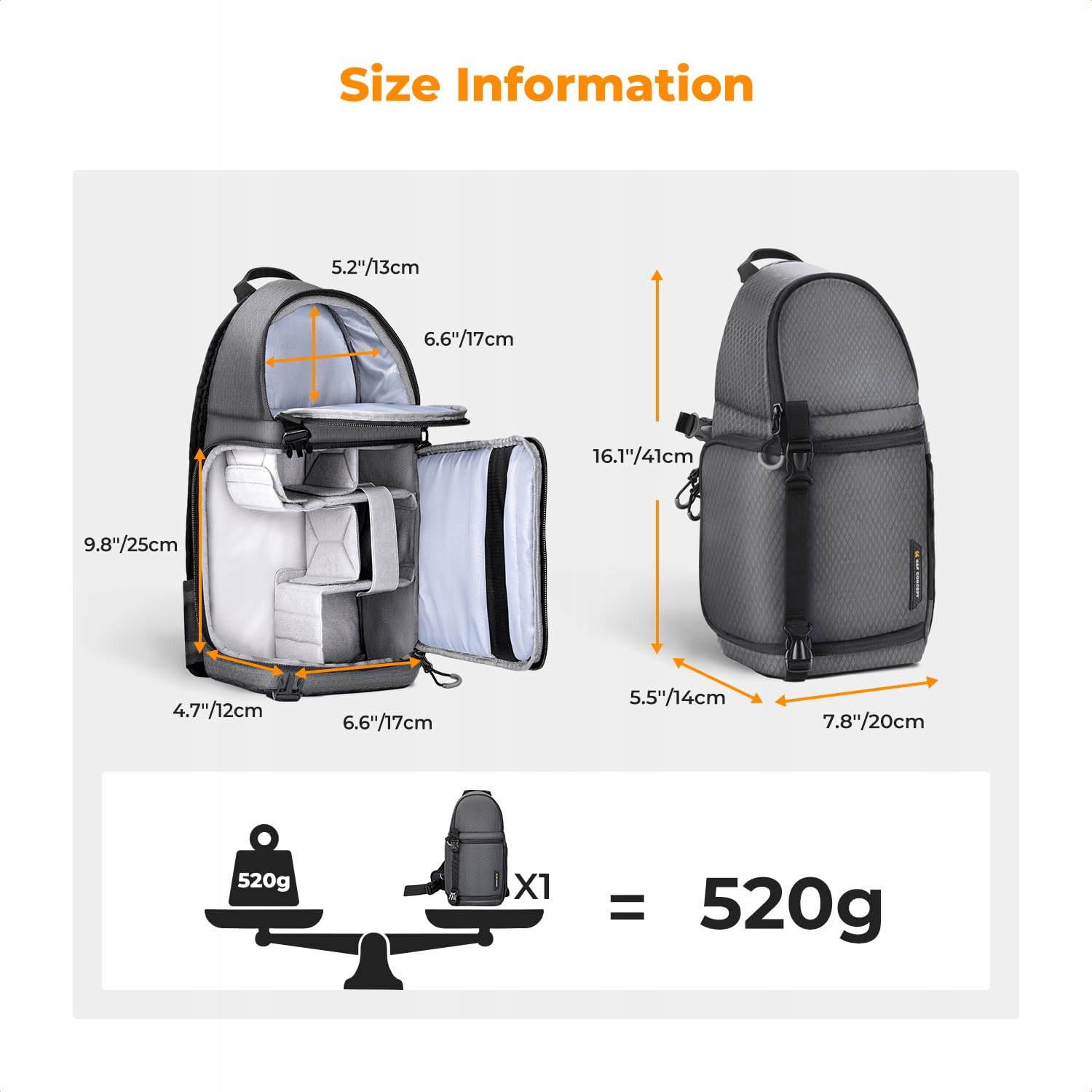 K&F KONZEPT Torba Na Aparat Crossbody Na Ramię DSLR Do Fotografii — miniatura 5
