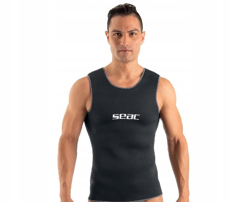 Seac T Shirt Kamizelka Męska Neoprenowa Czarna Rozm M