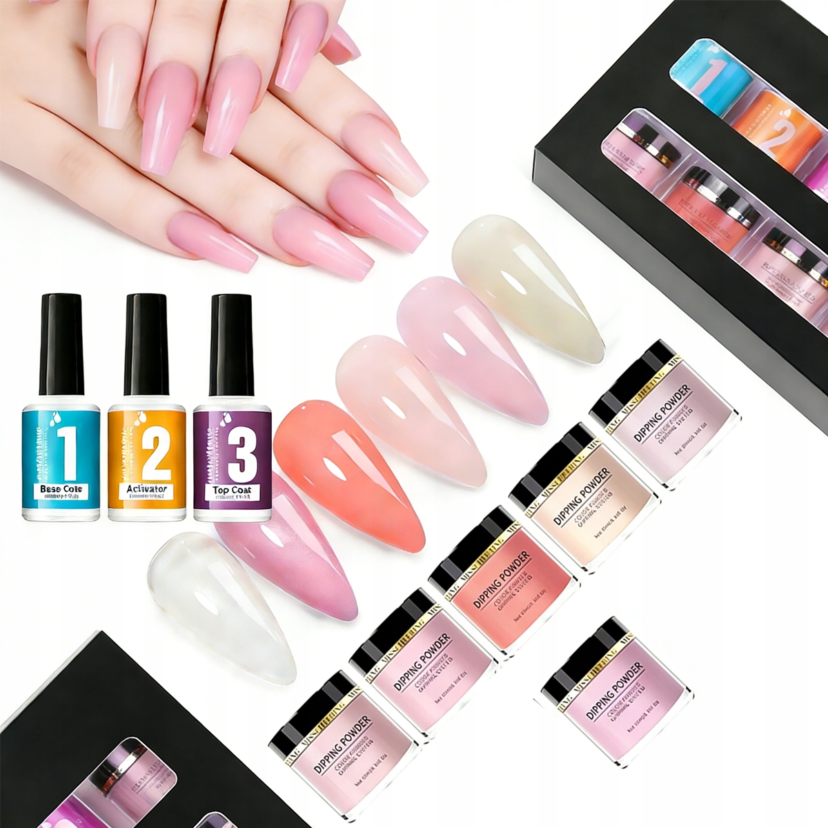 Sada Na Ponoření Do Prášku Na Nehty Nail 6 Barev