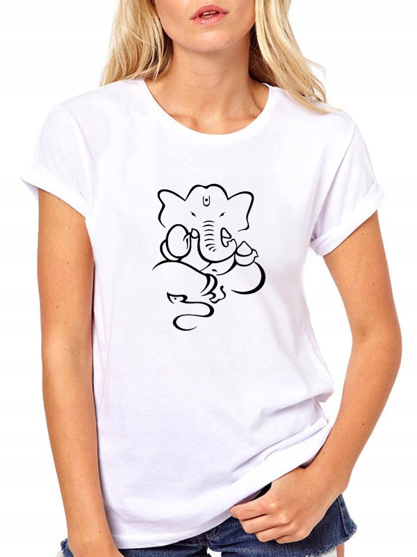 

T-shirt Koszulka Damska Z Nadrukiem Słoń I S
