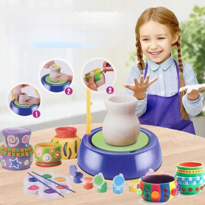 KOŁO GARNCARSKIE ZESTAW KREATYWNY Z GLINA FARBAMI Bohater Inny