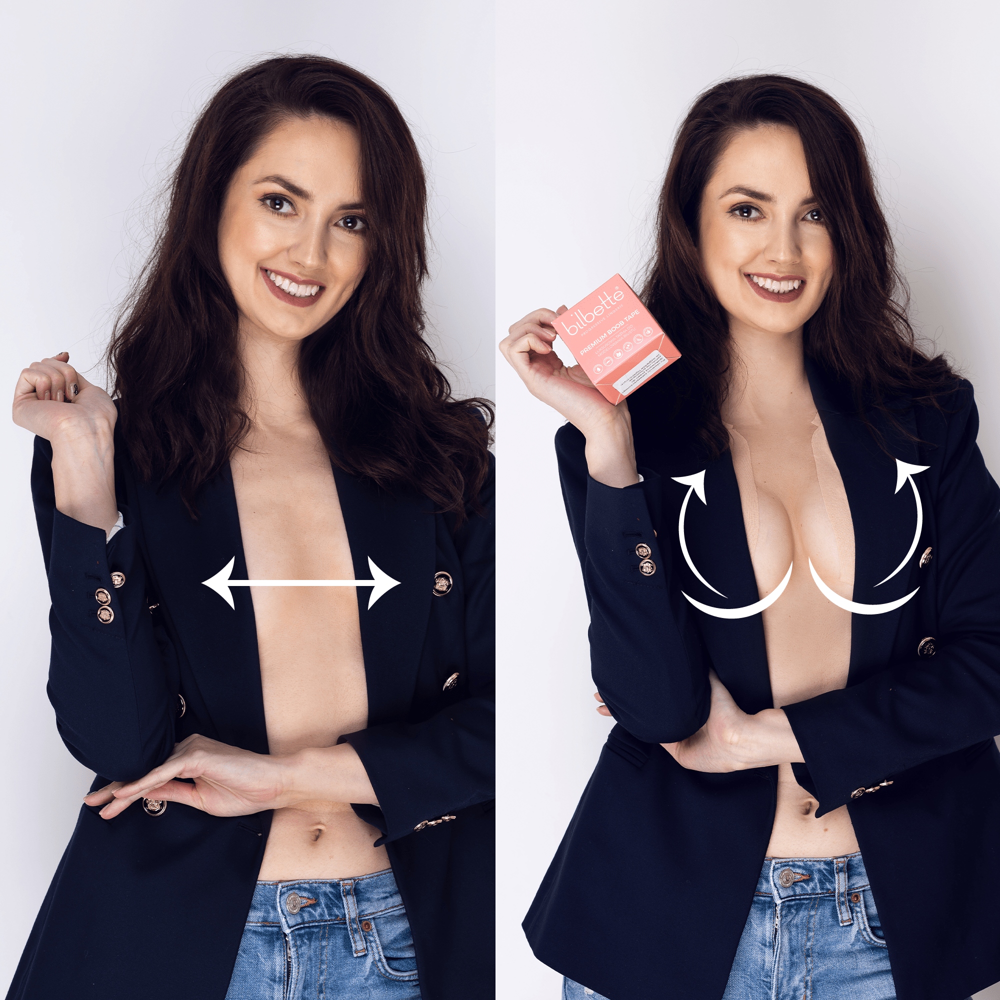 Taśma do biustu podnosząca i modelująca dekolt 5m Kolor beżowy