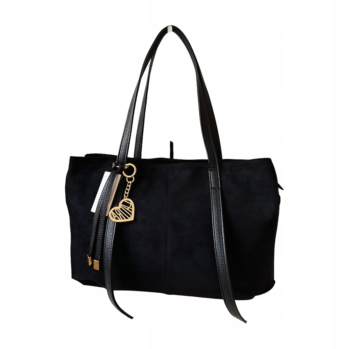 Laura Biaggi taška shopper černá eko-semiš