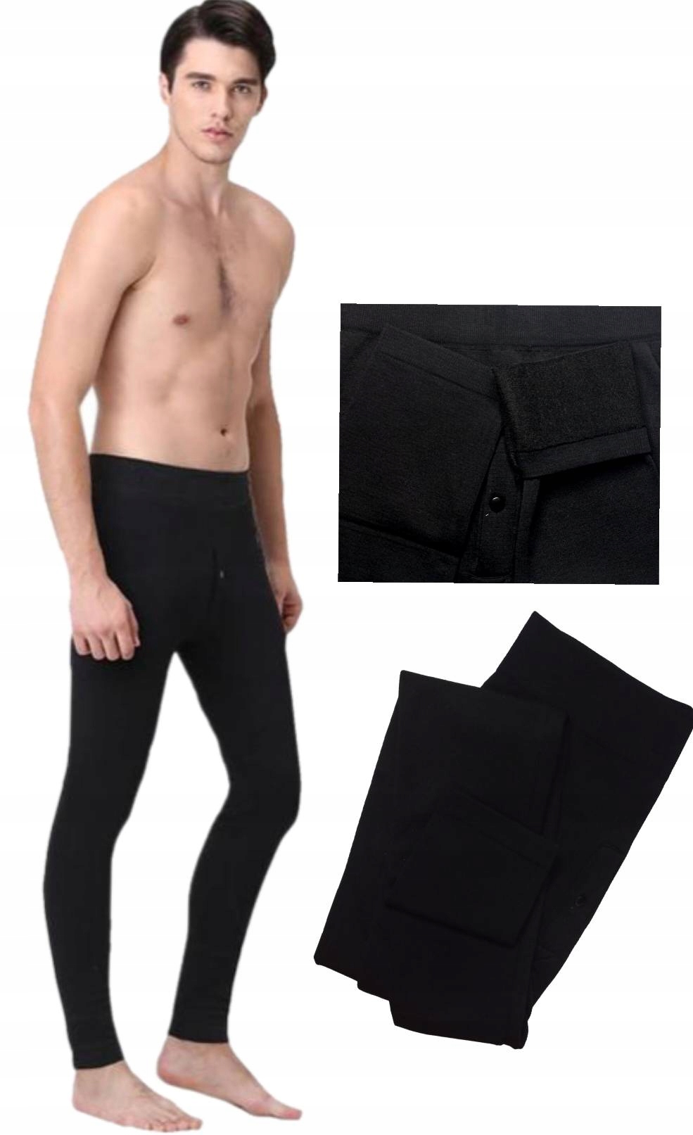 KALESONY GETRY MĘSKIE OCIEPLANE POLAREM