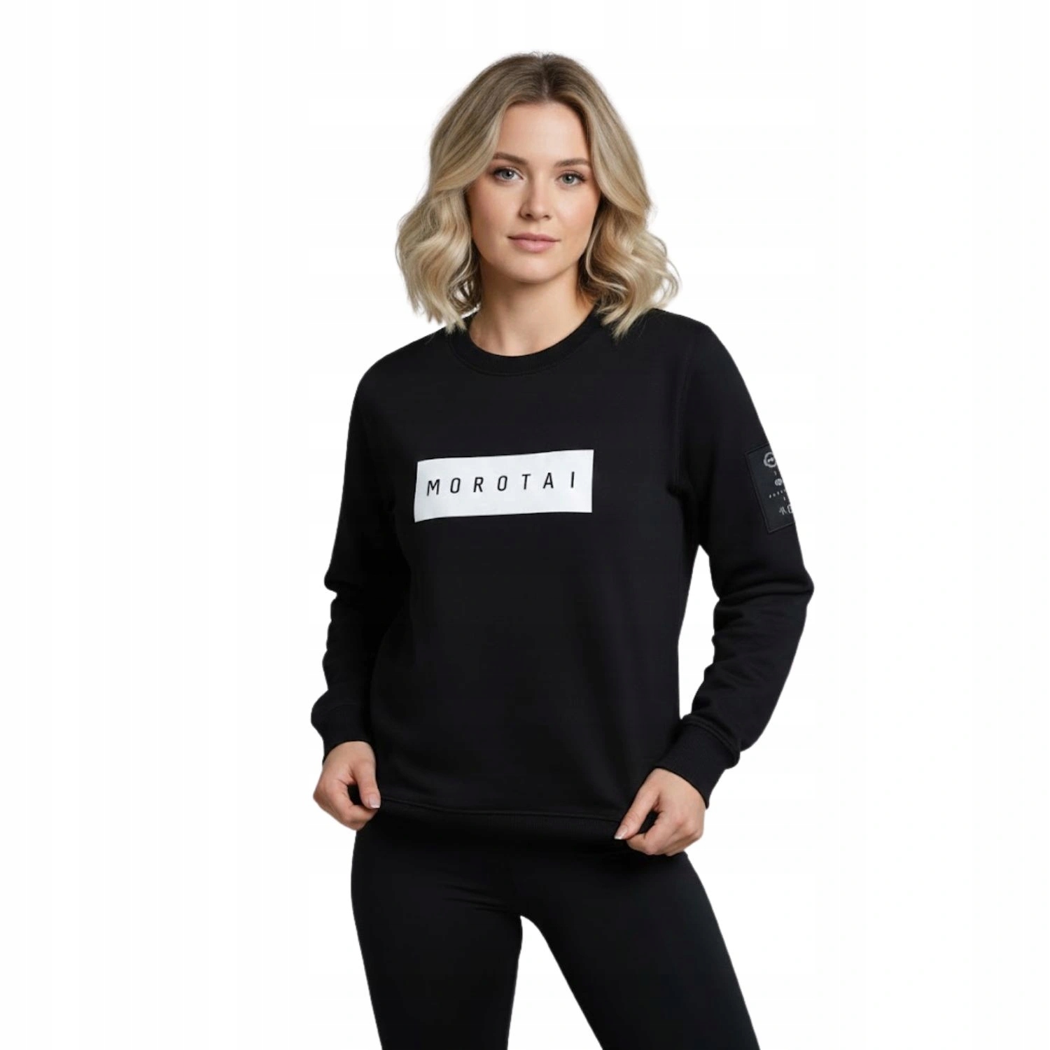 Mikina Morotai Large Bloc Logo dámská tepláková černá sportovní klasická vel. S