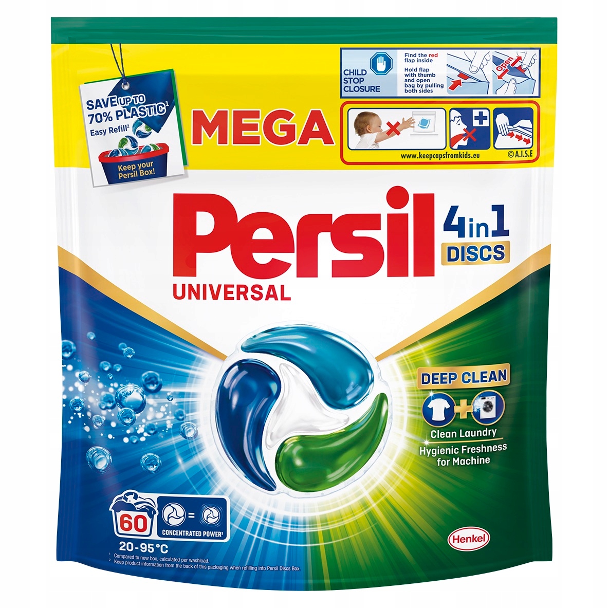 Persil Deep Clean Discs Kapsułki Do Prania Uniwersalne 60 Prań Wydajne