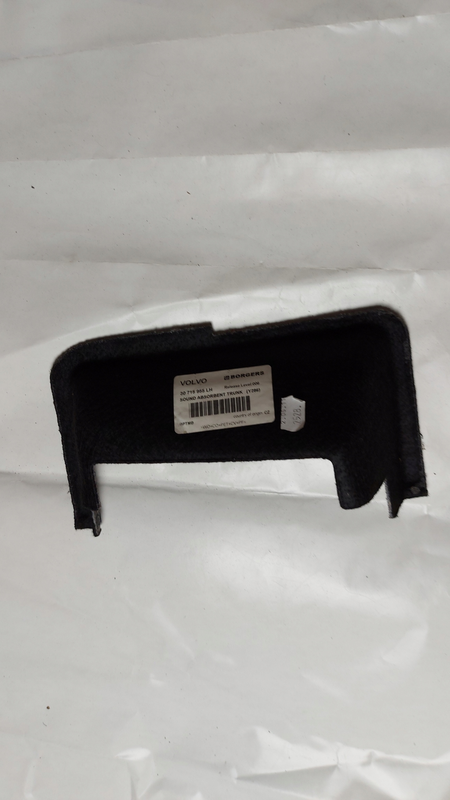 cover WYGLUSZENE boot upholstery left VOLVO S-80 II OE