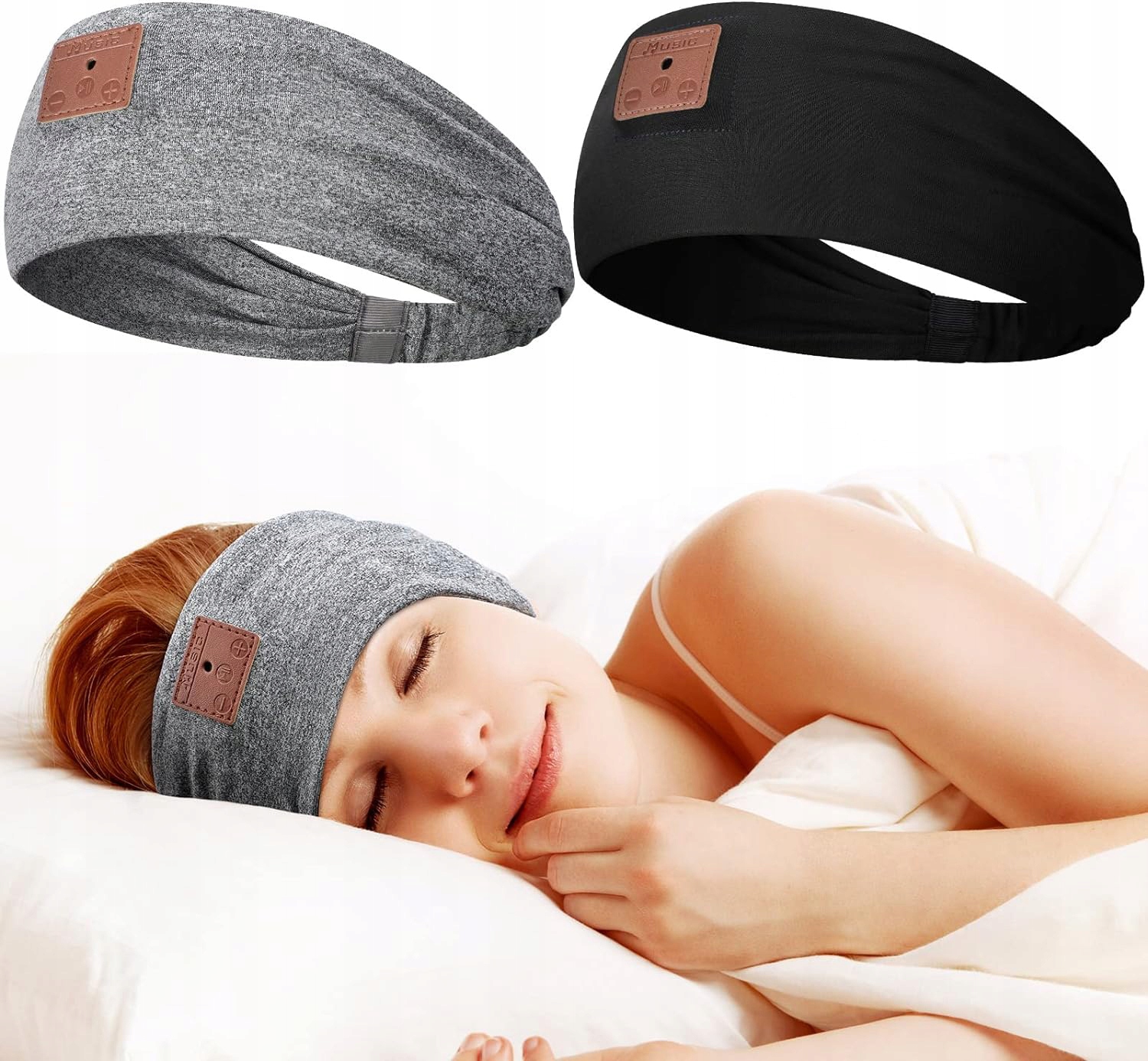 OPASKA ZE SŁUCHAWKAMI BLUETOOTH DO SPANIA NA OCZY GŁOWE SPORTOWA SŁUCHAWKI Marka inna