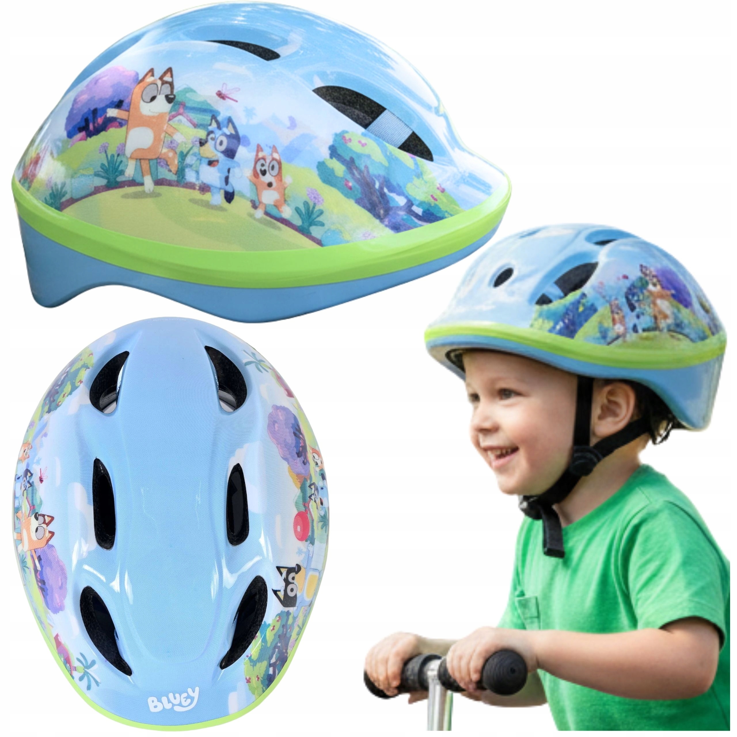 KASK ROWEROWY SPORTOWY BLUEY M 52-56 NA ROWER HULAJNOGĘ 3+