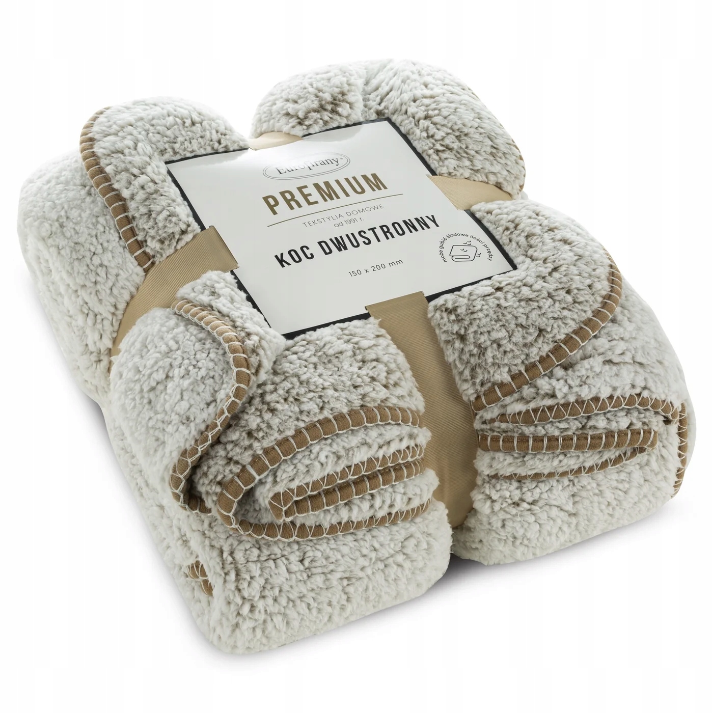 Deka přehoz Koala 200x220 Eurofirany béžová beránek