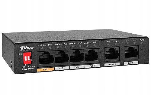

Switch Poe PFS3006-4ET-60-V2 4 Porty Poe Dahua
