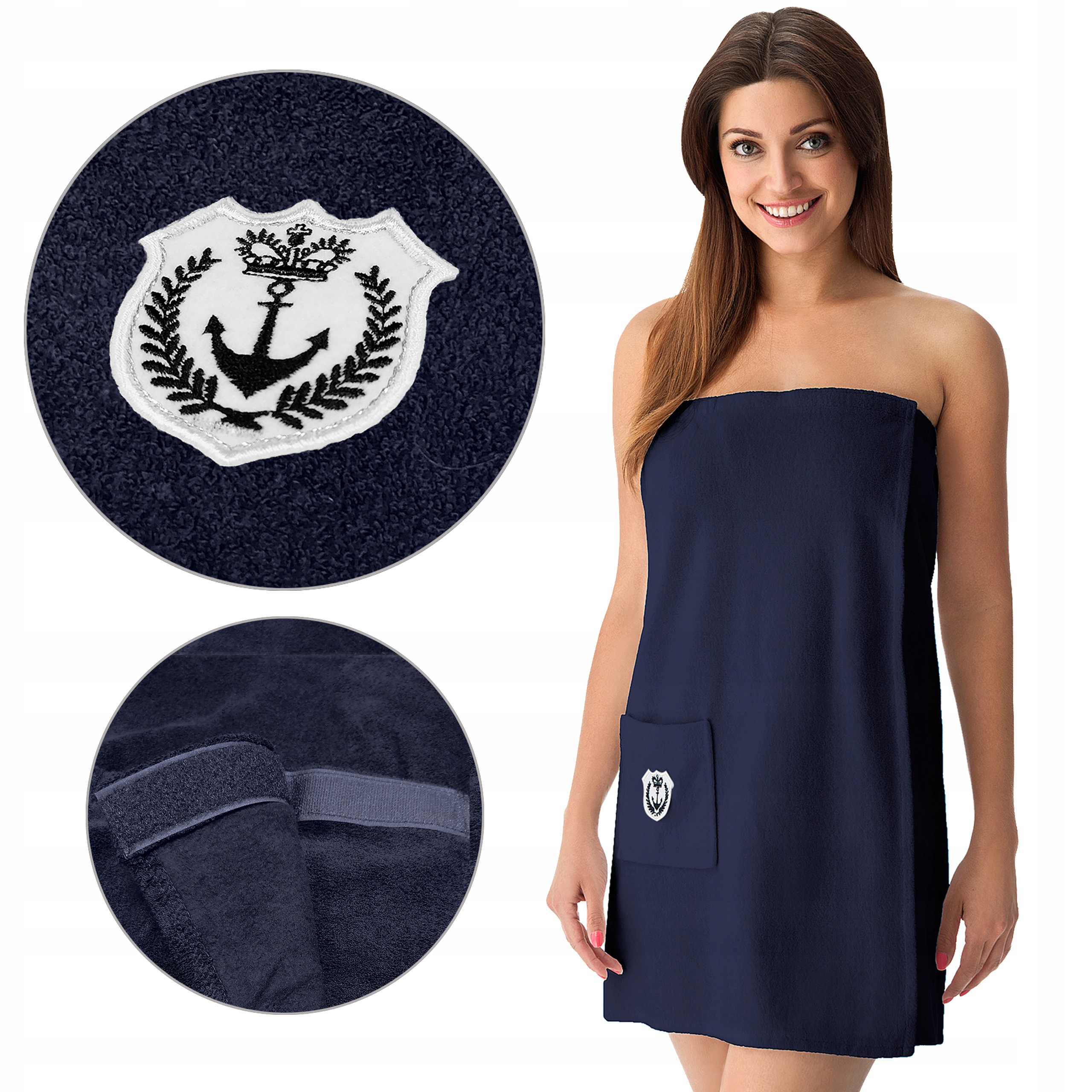 

Pareo Kilt Ręcznik Sauna Spa Basen Granat 133 L/XL