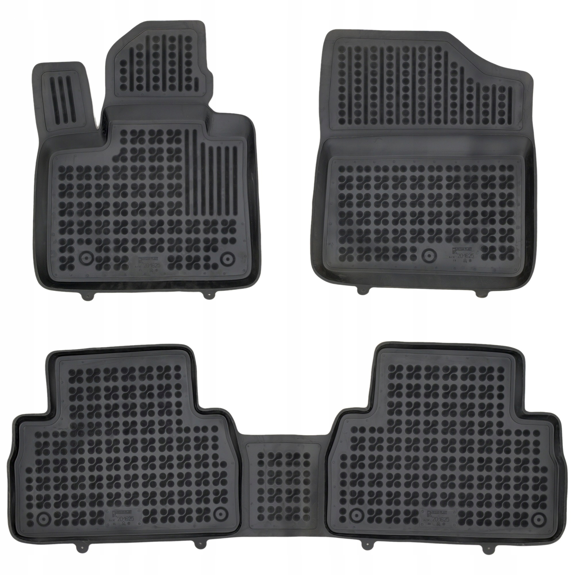 Dywaniki gumowe Hyundai Santa Fe IV od 2020 po liftingu, Hybryda, 5 osobowy