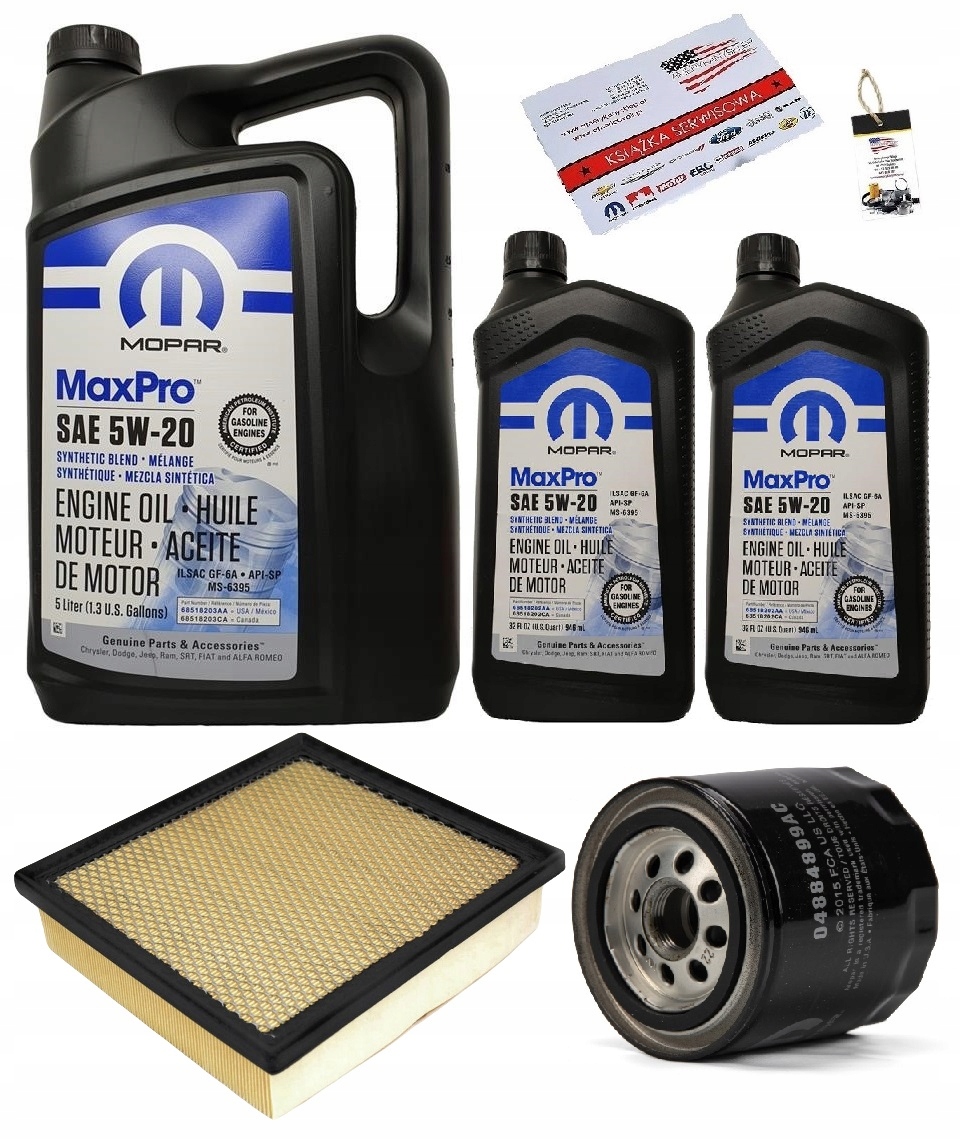 MOPAR 5W20 + FILTRY JEEP GRAND CHEROKEE 5,7 11-13
