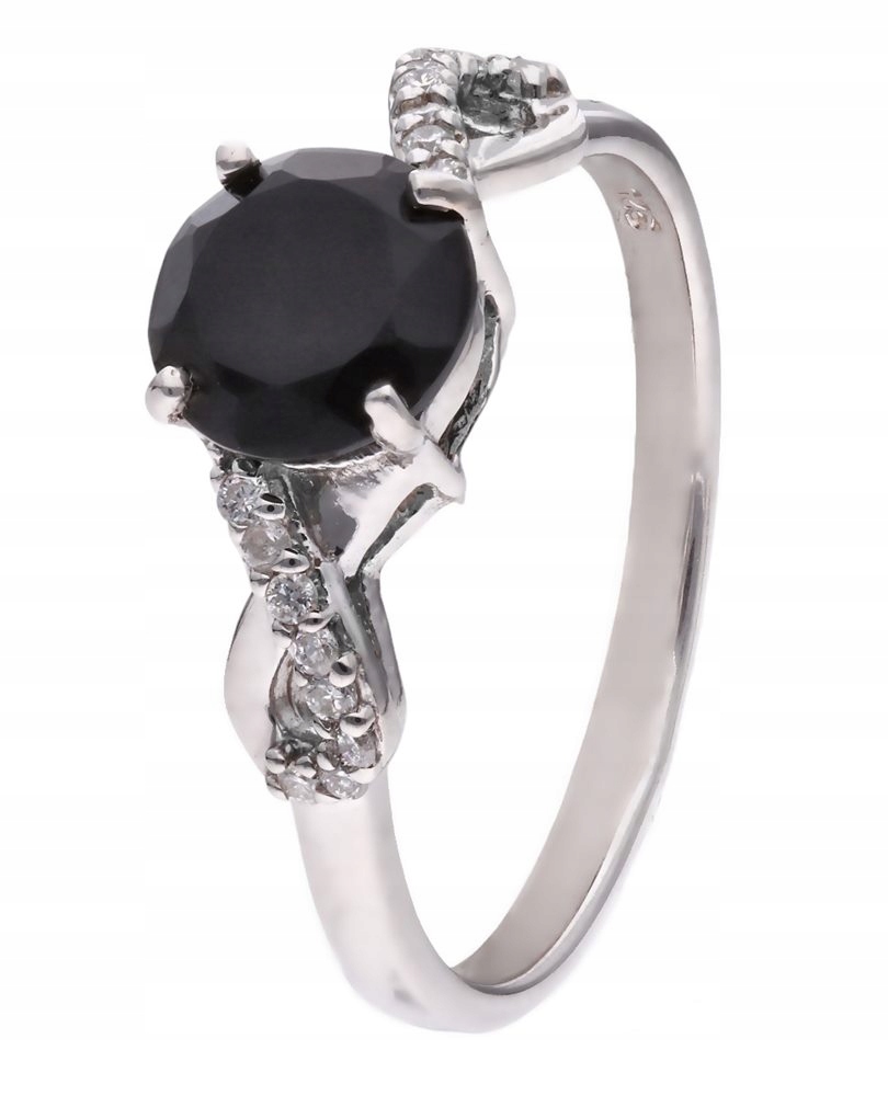 Prstýnek Ag 925 onyx s diamantem CVD-3441-R-OX vel. 14