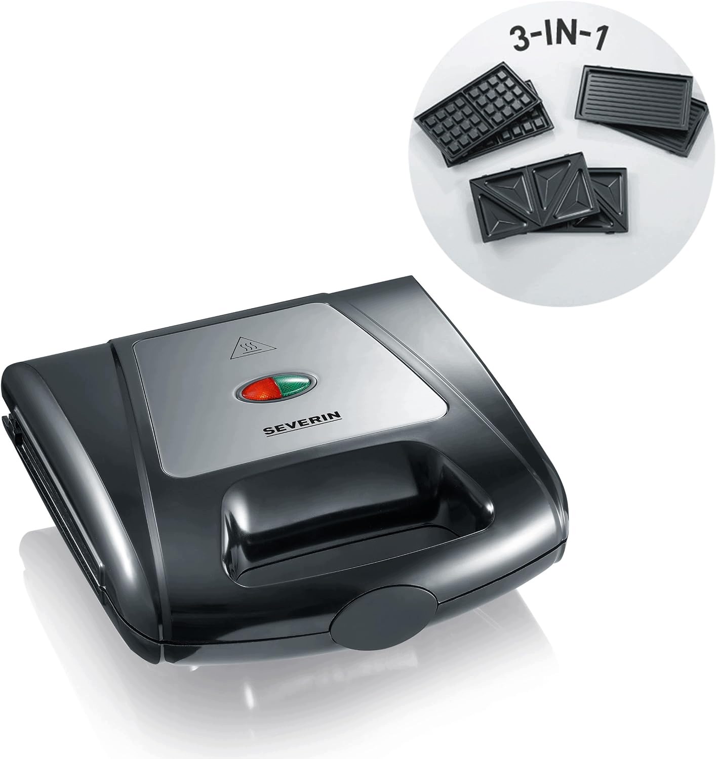 Toster 3W1 Kanapki Grillowanie Gofry 1000W Stal Nierdzewna