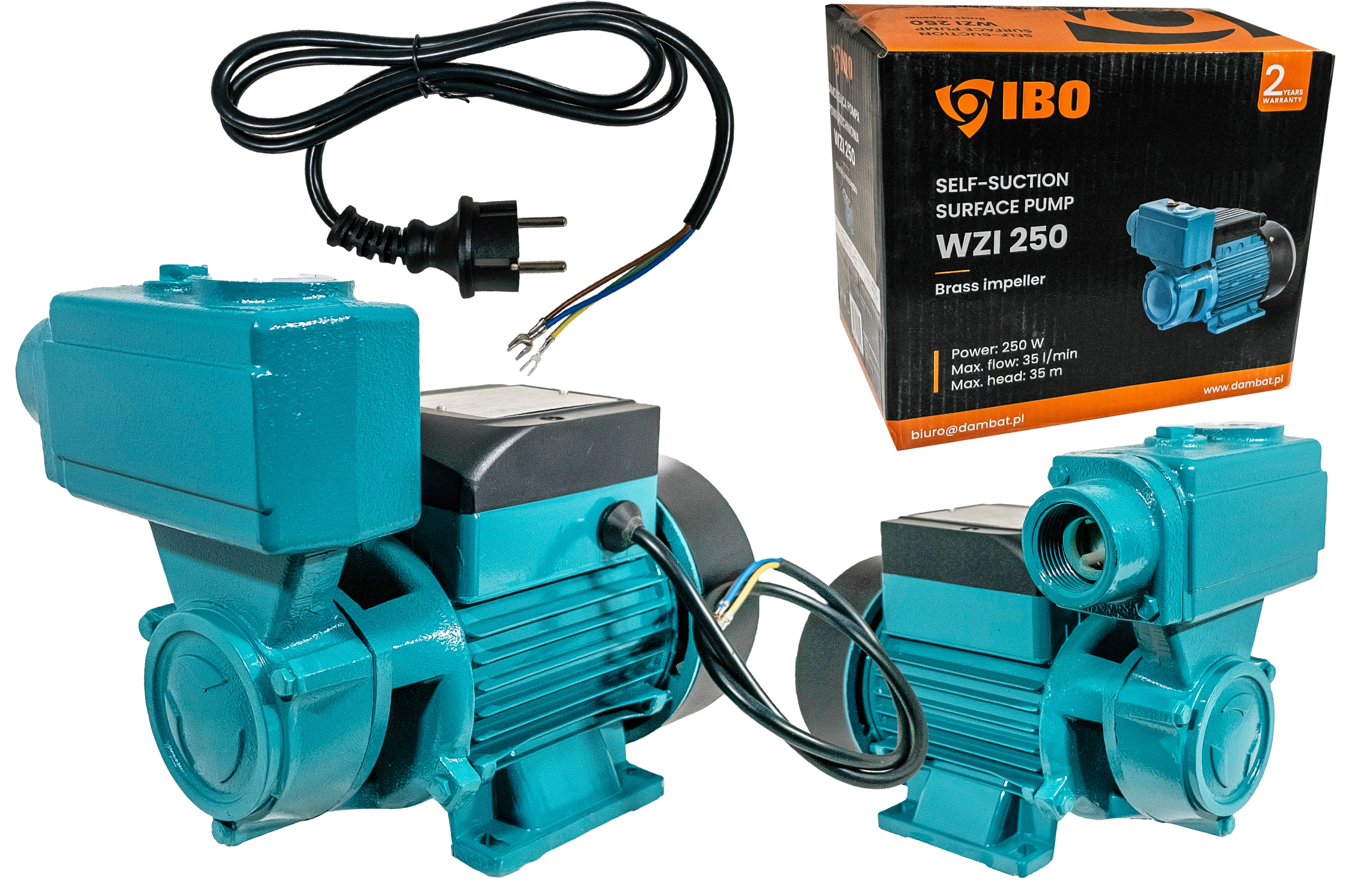 Pompa Powierzchniowa Hydroforowa Ogrodowa Do Podlewania Ssąca Wzi 250 Ibo