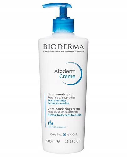 Bioderma Atoderm Creme Ultra Krem Do Twarzy I Ciała Mocno Nawilżający 500ML