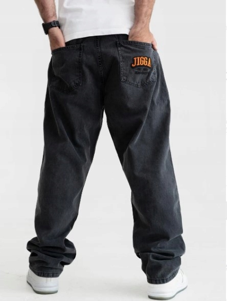 Spodnie Jeans Jigga Wear Baggy Outline Czarna m.4 r. M