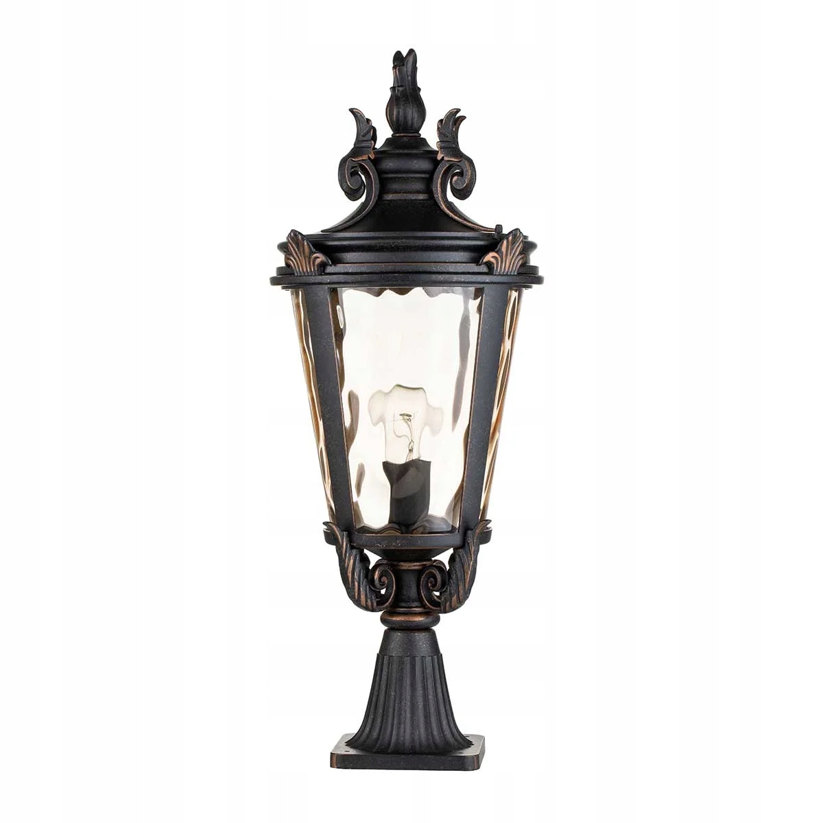 Vonkajšia stojaca palácová lampa IP44 68 cm E27 60W hnedá Elstead