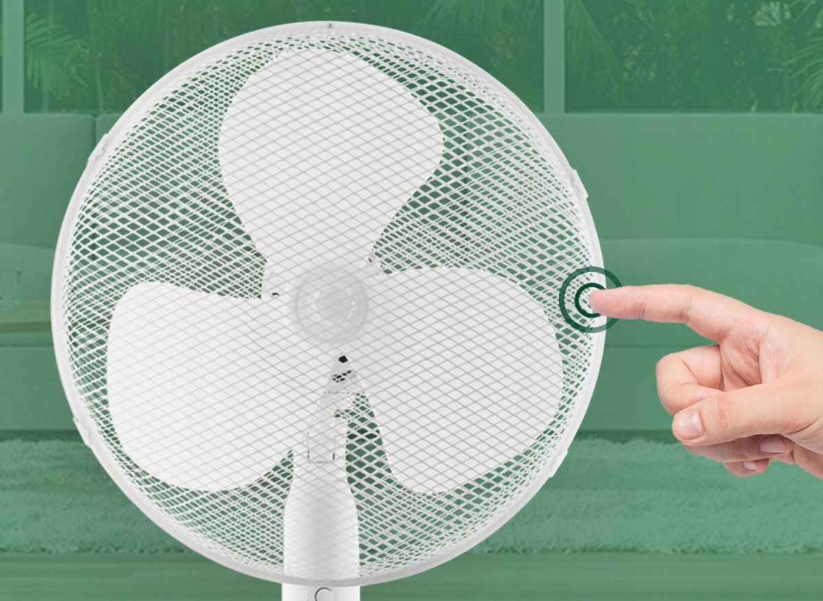 MOCNY WIATRAK PODŁOGOWY WENTYLATOR STOJĄCY 40W Zasilanie sieciowe