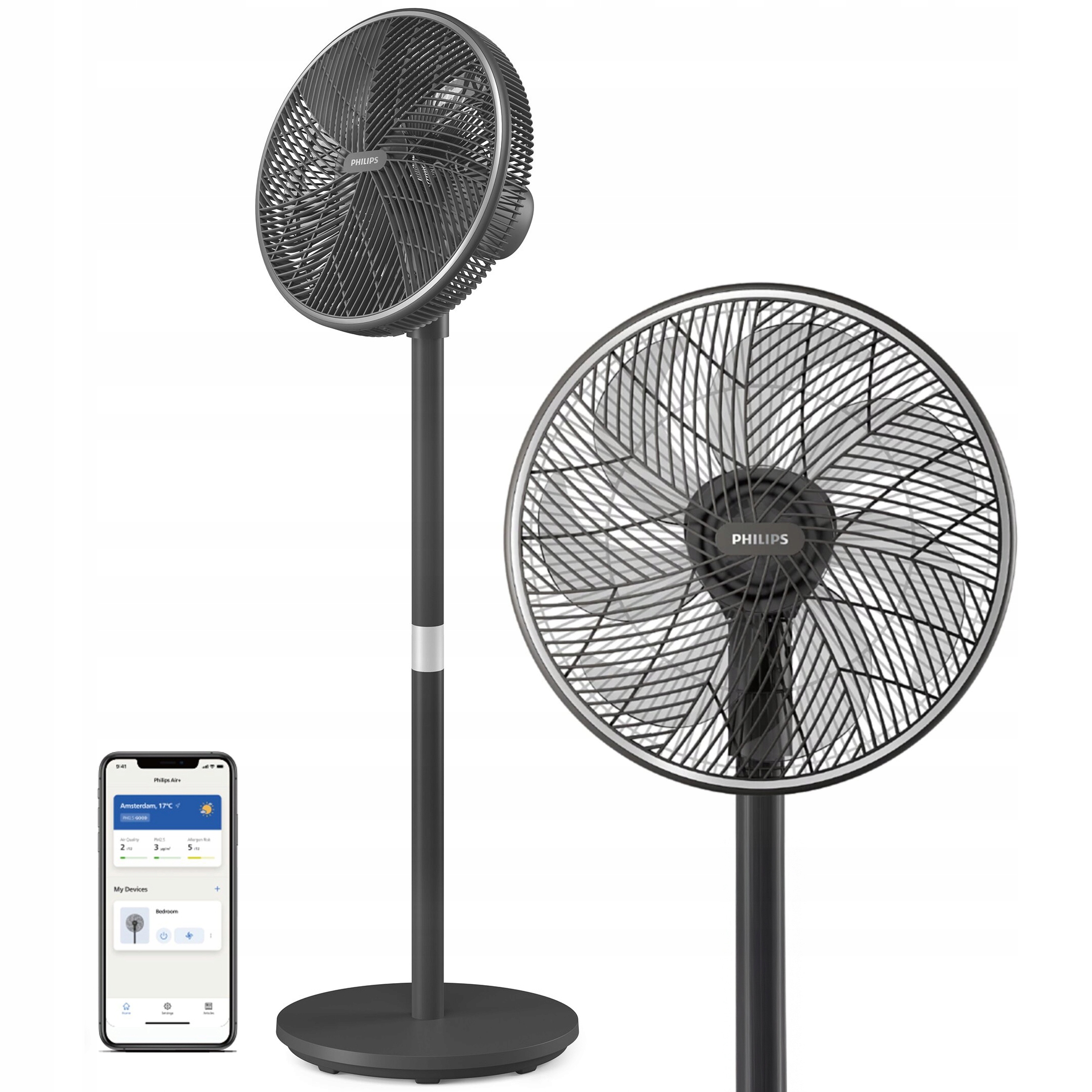 Stojací podlahový ventilátor Philips Séria 3000 CX3550/01 Aplikácia 48 W