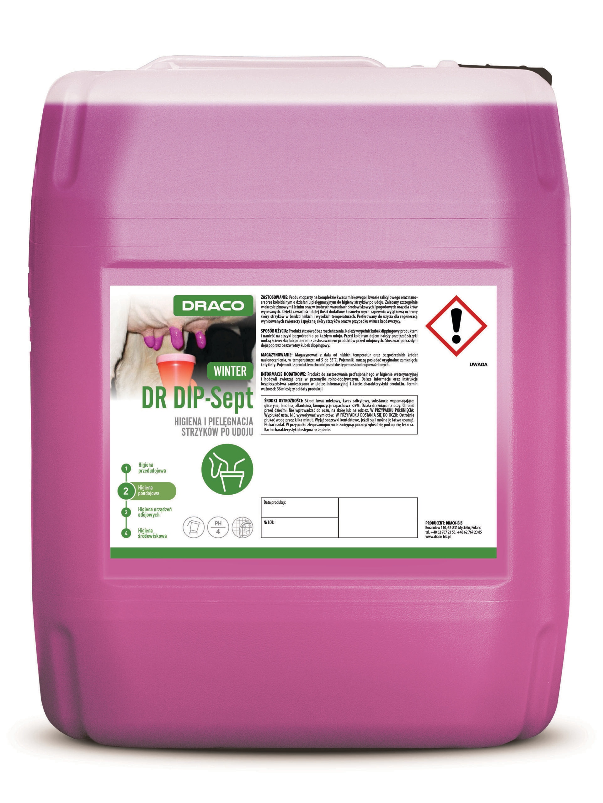 Draco Dr Dip-sept Winter 20 kg – hustý dipping po zimním dojení