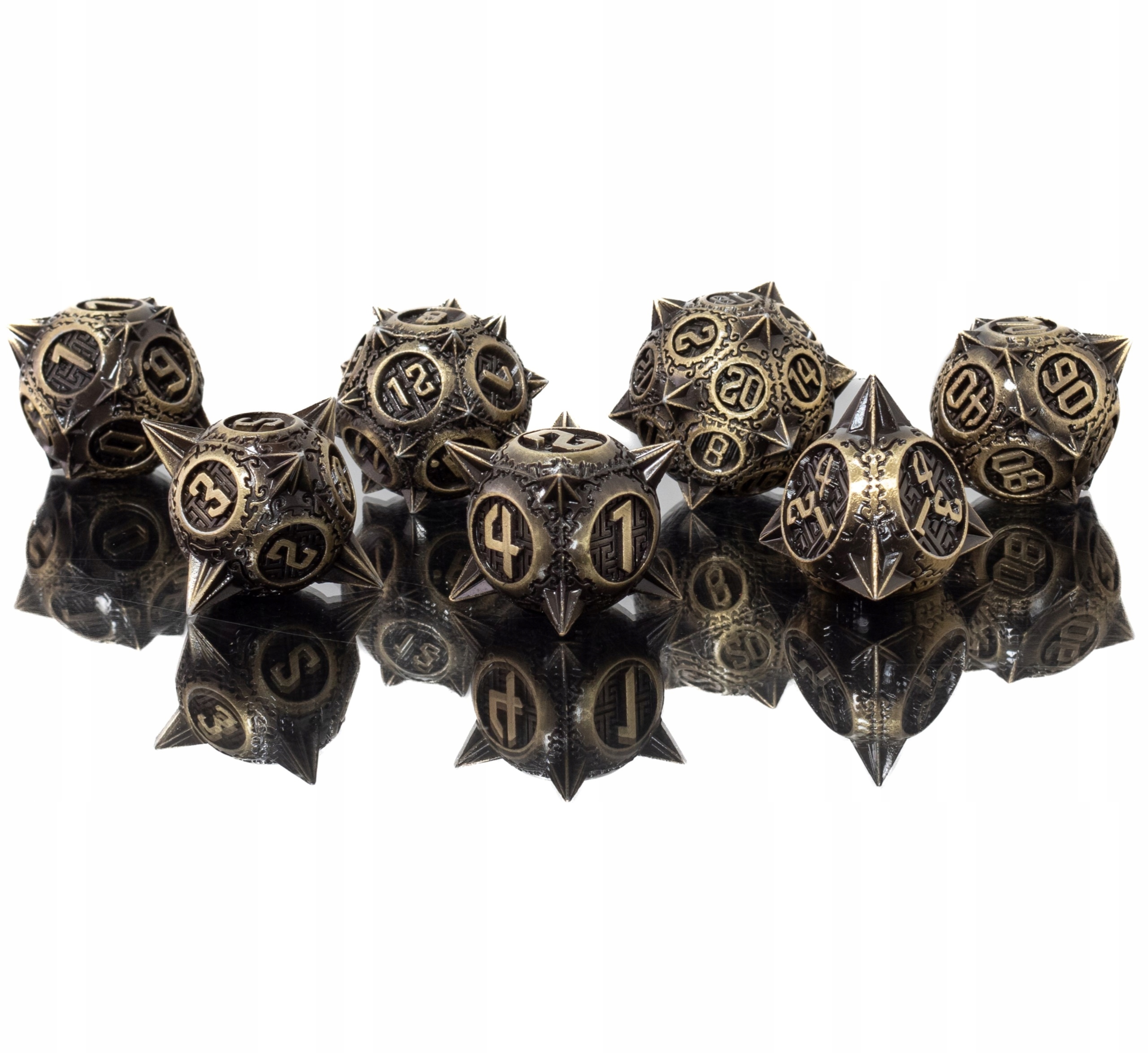 GWIAZDA ZARANNA ZESTAW 7 METALOWYCH KOŚCI RPG