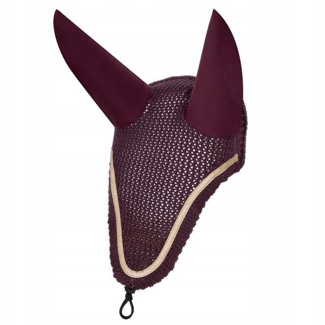 Náušníky pro koně Equestriab Queen Milan 25AW vínově bavlněné Full