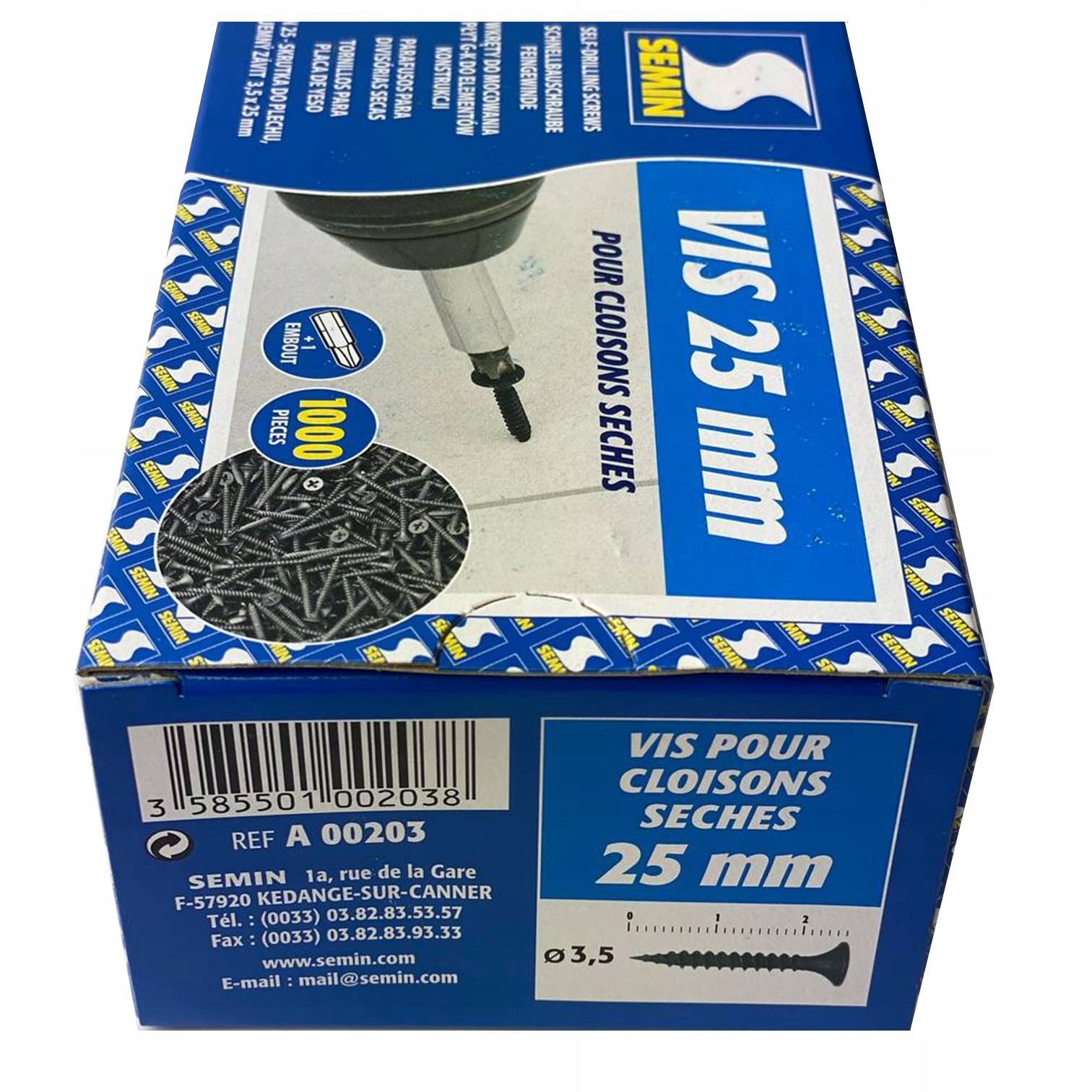 

Wkręty czarne do metalu 3,5 x 25 mm 1000szt Semin