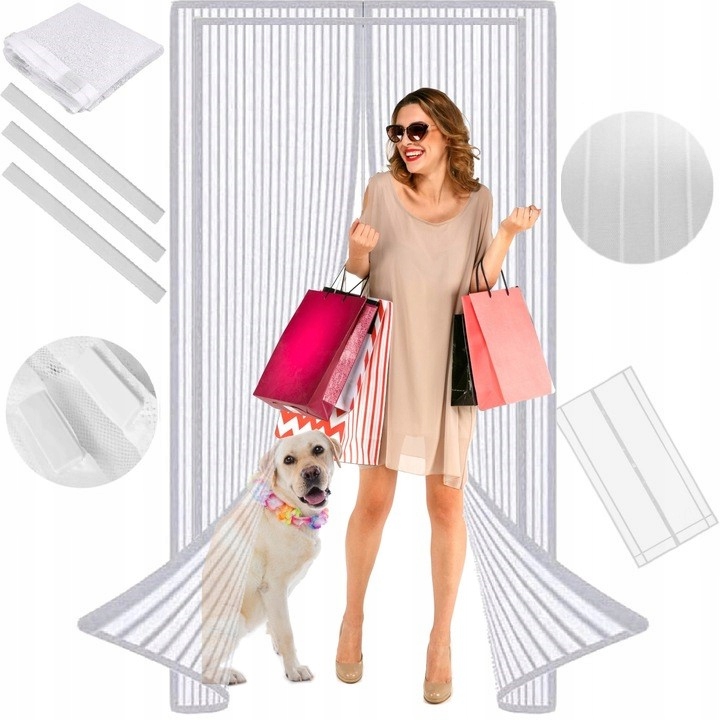 

Moskitiera na Drzwi Magnetyczna 80/90/100 x210/220