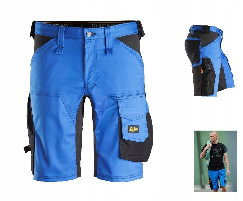 krótkie SPODENKI męskie robocze SNICKERS 6153 true blue r. 58