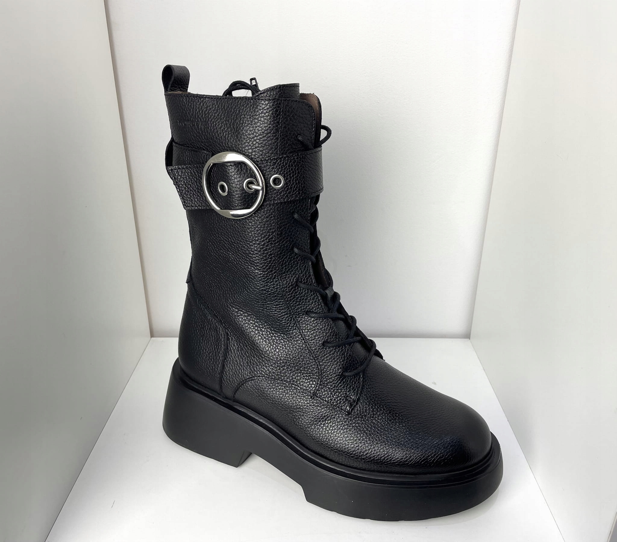 Dámské kotníkové boty Wonders kůže C-6704 Černá 36, Černá