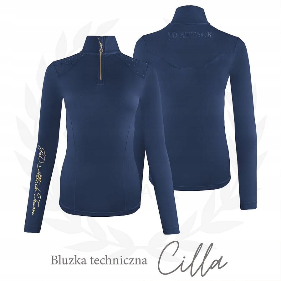 Bluzka techniczna elastyczna oddychająca lekka Cilla Jd Attack granat 40/L