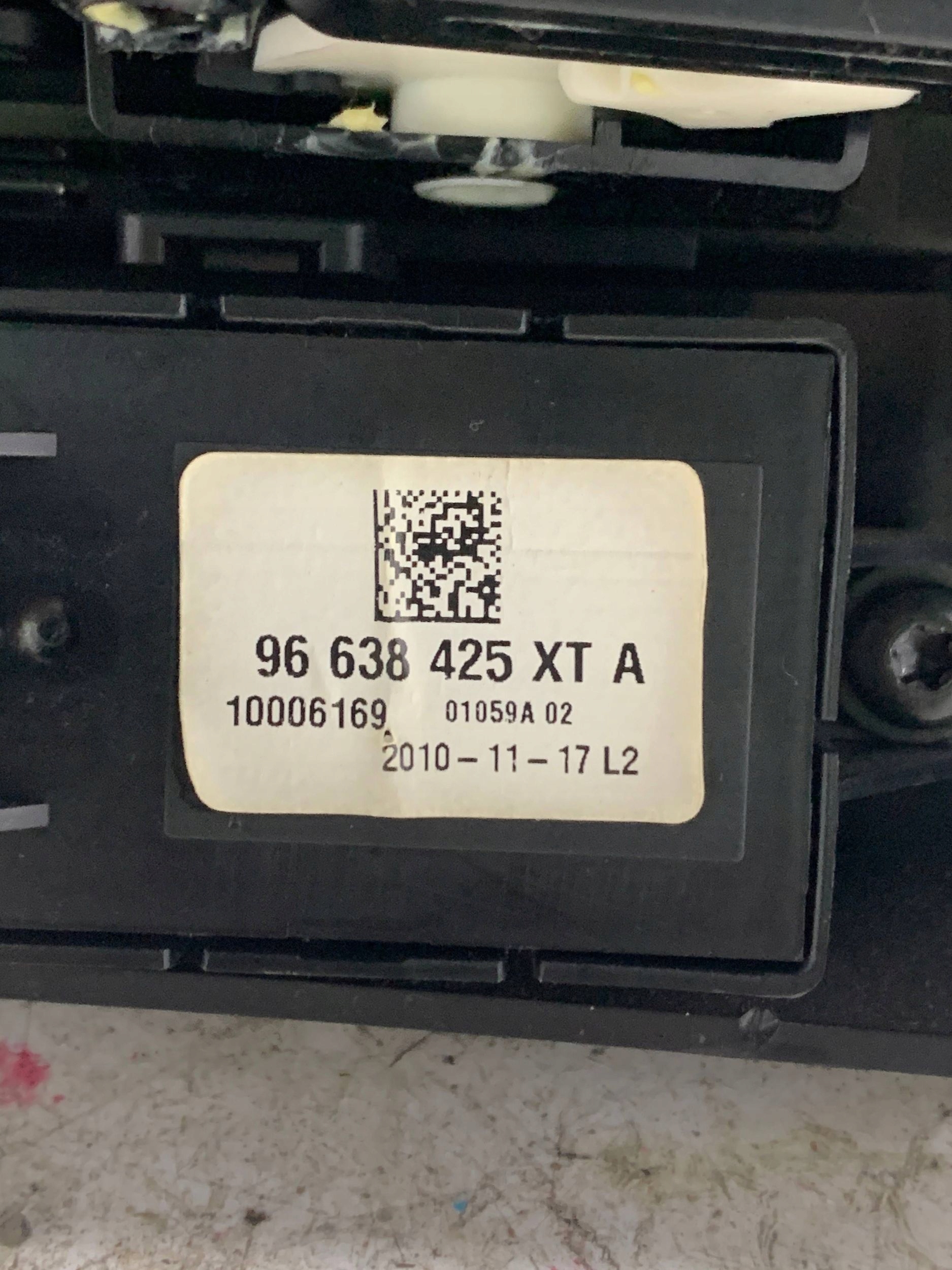 grid air conditioning devices PANEL switch 96638425XT PEUGEOT 3008 and (2009-2016)