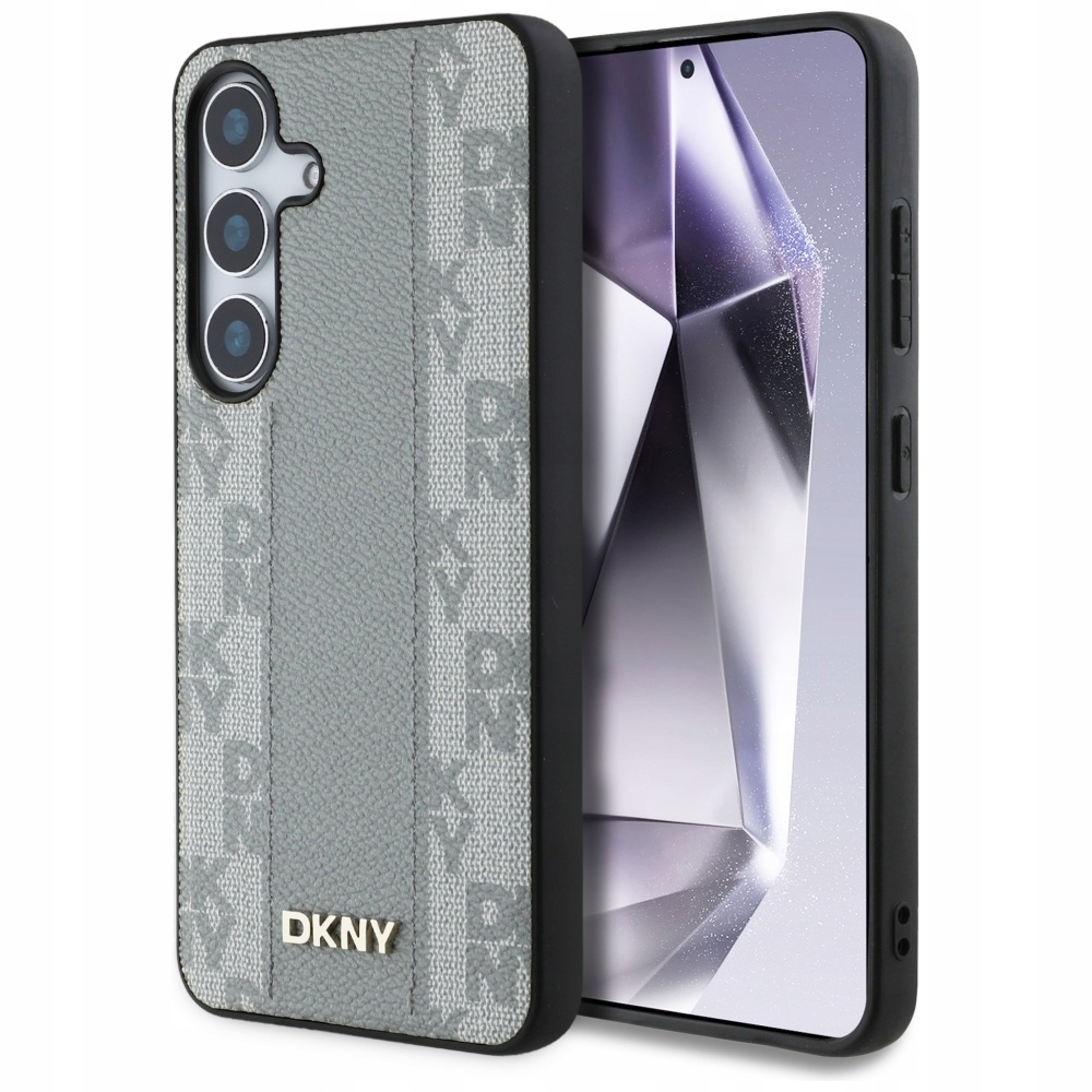 Etui Dkny Leather Checkered Pattern MagSafe do Samsung Galaxy S25 taup