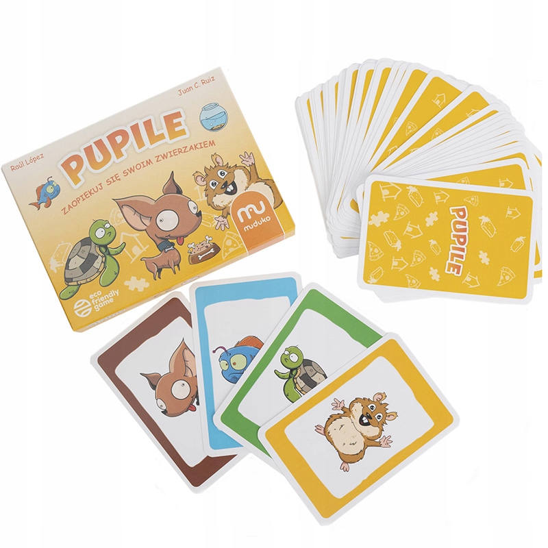 MUDUKO PUPILE. ZAOPIEKUJ SIĘ SWOIM ZWIERZAKIEM PROSTA GRA KARCIANA RODZINNA Typ Podstawa