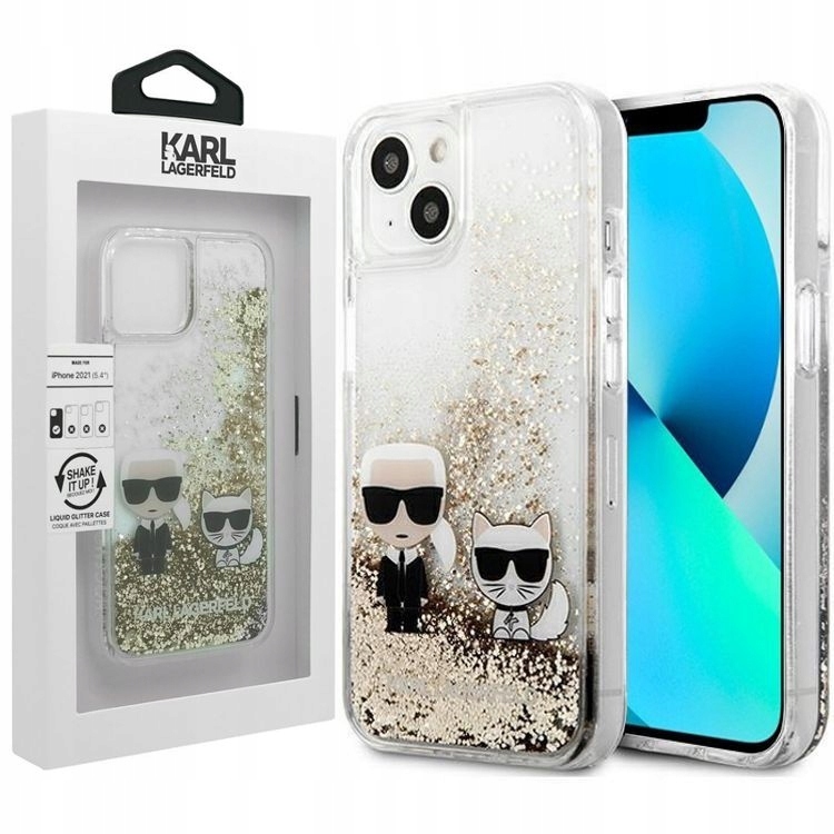 

Etui do iPhone 13 Mini, Karl Lagerfeld Glitter